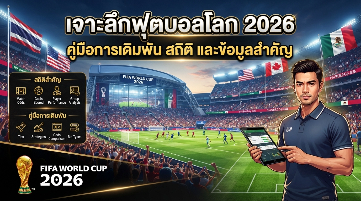 เจาะลึกฟุตบอลโลก 2026 คู่มือการเดิมพัน สถิติ และข้อมูลสำคัญที่คุณต้องรู้