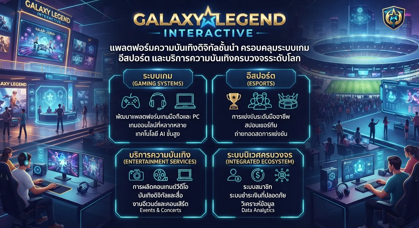 ระบบเกมและประเภทการบริการความบันเทิงที่ครบวงจร